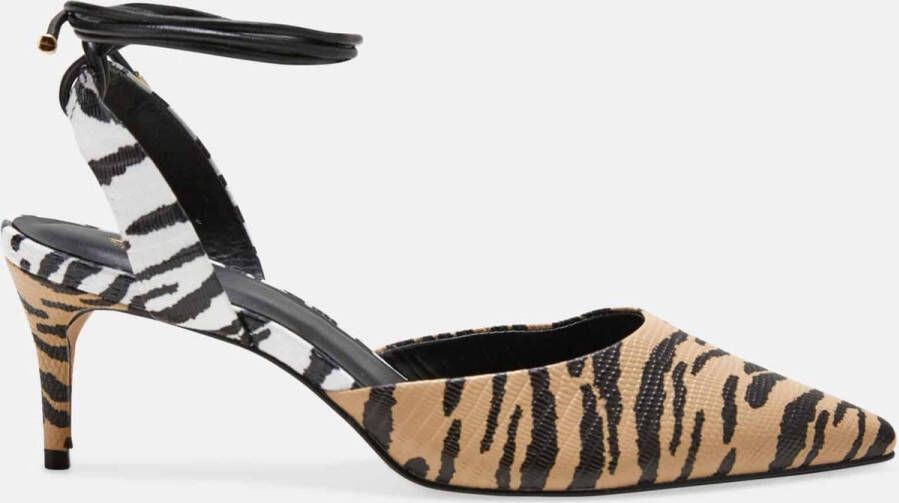 Mangará Jaborandi Dames sandalen Geitenleer Hak Dierenprint Tijger