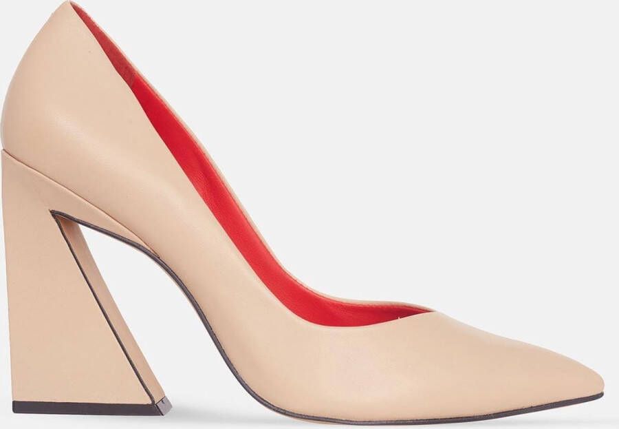 Mangará Maraca dames pumps blokhak Beige