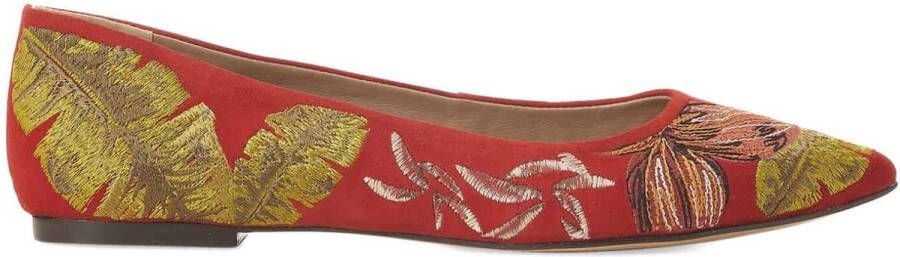 Mangará Pindaiva Dames schoenen Leder Handgemaakt Borduursel Rood