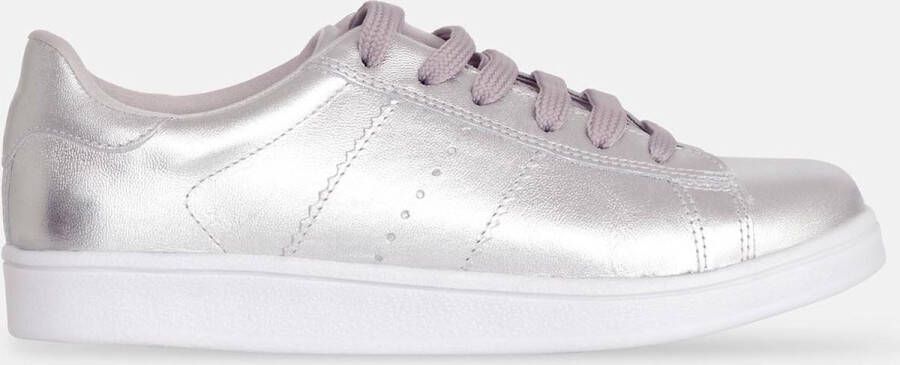 Mangará Dames Leren Sneakers Metalen Goud en Zilver