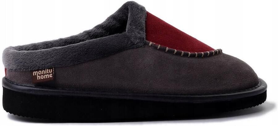 Manitu Dames Pantoffels 320021-09 Grijs Bordeaux