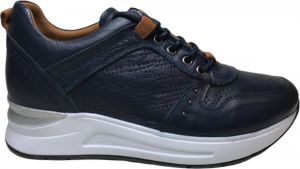Manlisa veters studs lederen comfort sneakers S247-2263 navy