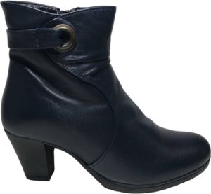 Manlisa lederen plooi haklaarzen 6 cm navy W132