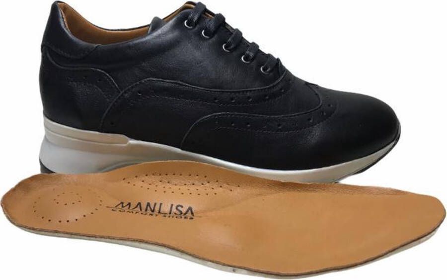 Manlisa oxford vetersneakers W232-2141 zwart - Foto 2