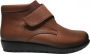 Manlisa velcro effen lederen comfort bottine W103-600 cognac - Thumbnail 1