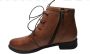 lisa veter rits effen hoge lederen comfort schoenen W132-256 cognac - Thumbnail 2