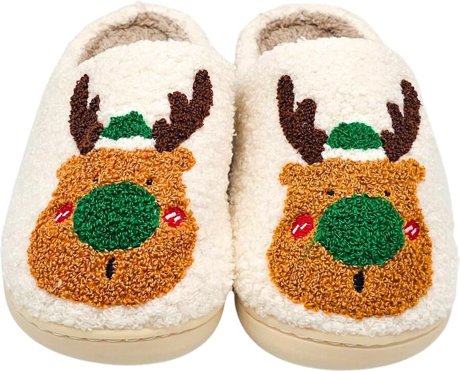 Many_brands Dames Winter Pantoffels met Kerst Rendier