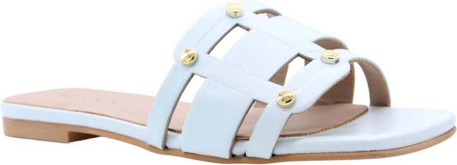 March23 Sliders Heren Zomerstrand Slippers Buitenshuis Blue Dames