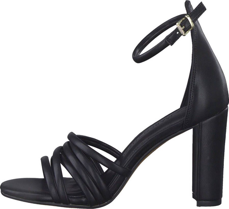 Marco tozzi Zwarte Synthetische Sandalette met Enkelband Black Dames