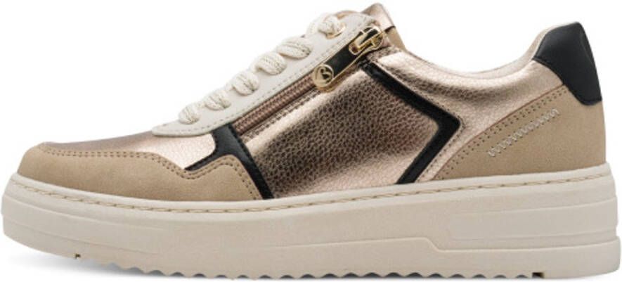 Marco Tozzi art 2-23774-45 962-brons-sneaker-dames-veter rits