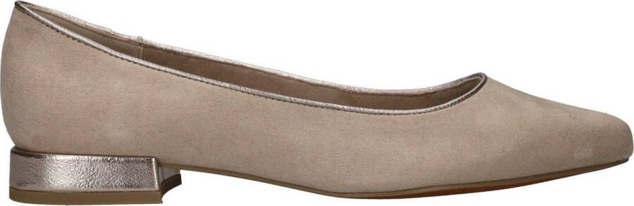 Marco tozzi Stijlvolle beige ballerina met metallic detail Beige