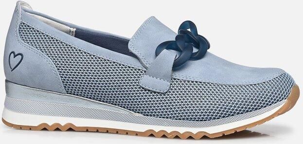 MARCO TOZZI by GMK 24720-44 Marco Tozzi loafers lichtblauw doorlopende plateauzool