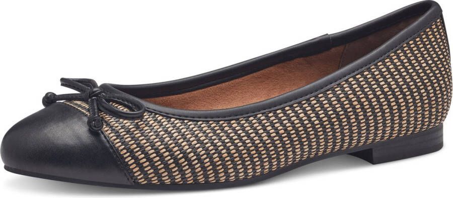 Marco Tozzi Dames Ballerina 22103-098 Zwart Combi