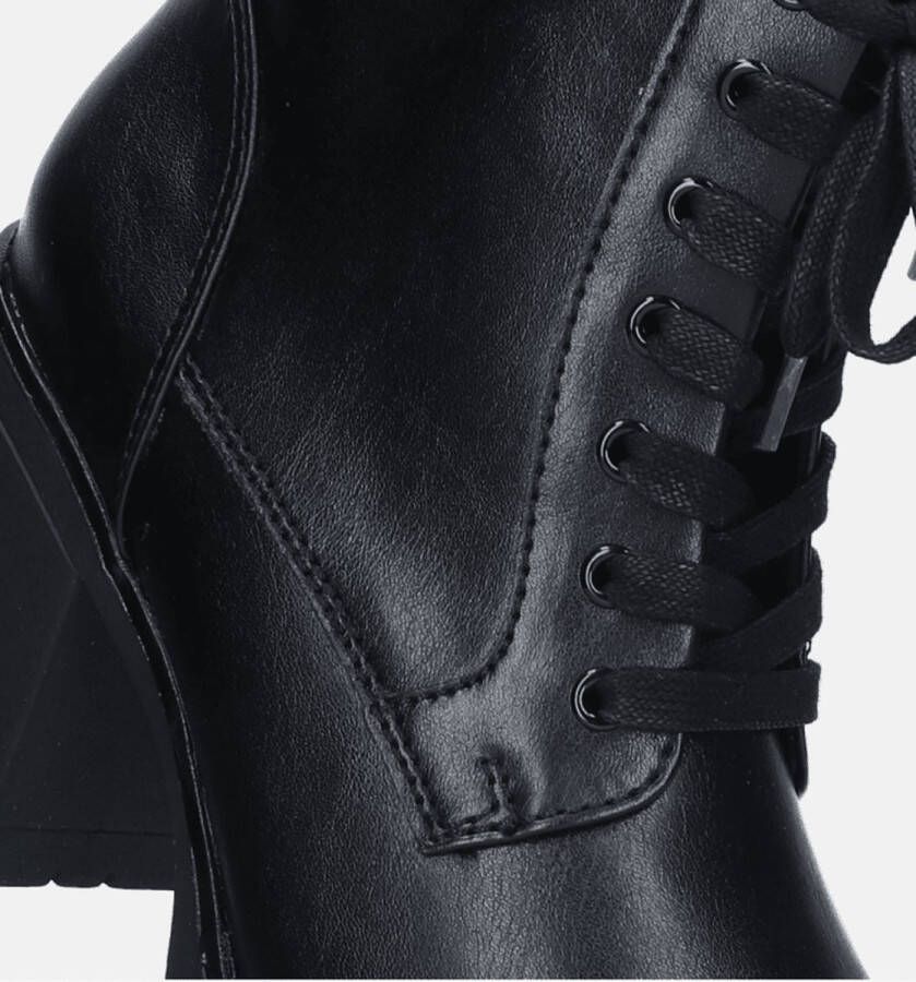 Marco Tozzi MT Vegan Feel Me insole Dames Lace Boot Heel BLACK