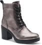 Marco Tozzi Veterlaarsjes hakken enkellaars veterschoenen in vegan-verwerking - Thumbnail 1