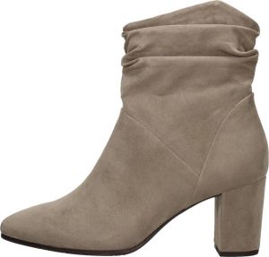 Marco Tozzi Dames enkellaarsjes Hak taupe