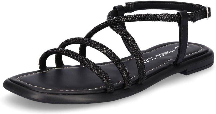 Marco Tozzi dames sandaal zwart glitter