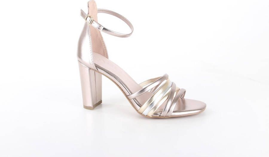 Marco tozzi Gouden Synthetische Sandalette met 9cm Hak Gray Dames