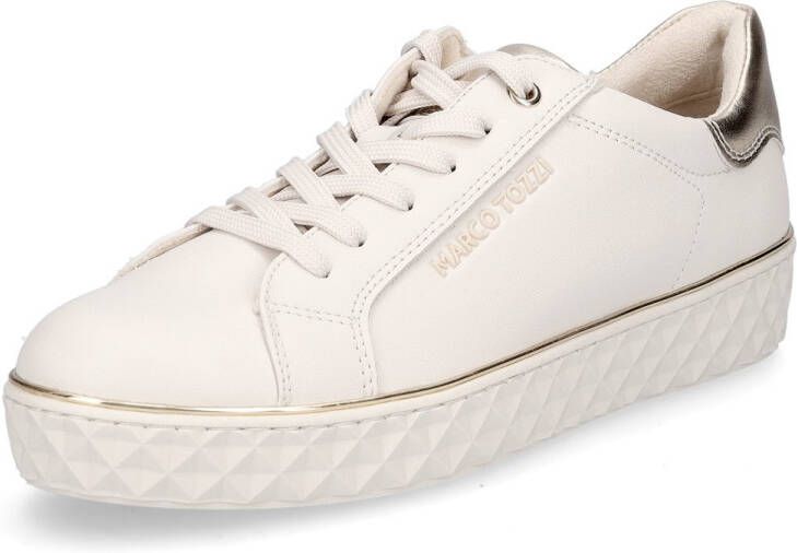 Marco Tozzi Plateausneakers met mooie metallic-details vrijetijdsschoen halfhoge schoen veterschoen