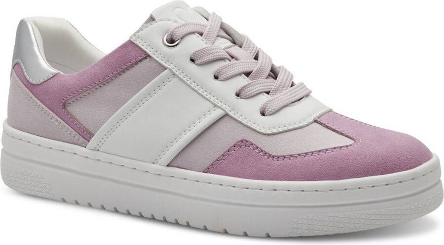 Marco Tozzi Plateausneakers vrijetijdsschoen lage schoen veterschoen in vegan uitvoering