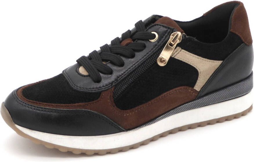 Marco Tozzi Dames Sneaker 23719-098 Zwart Combi