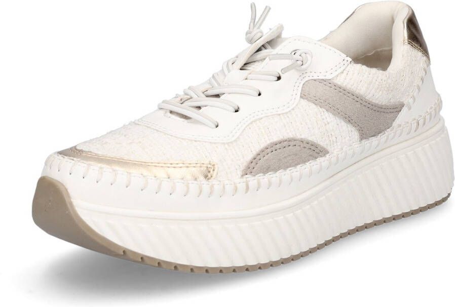 Marco Tozzi Dames Sneaker 23733-137 Wit Goud