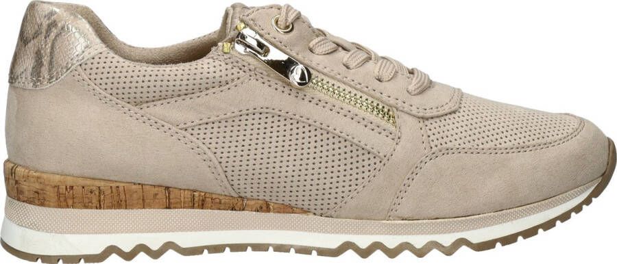 Marco Tozzi Sneakers met sleehak vrijetijdsschoen lage schoen veterschoen in vegan uitvoering