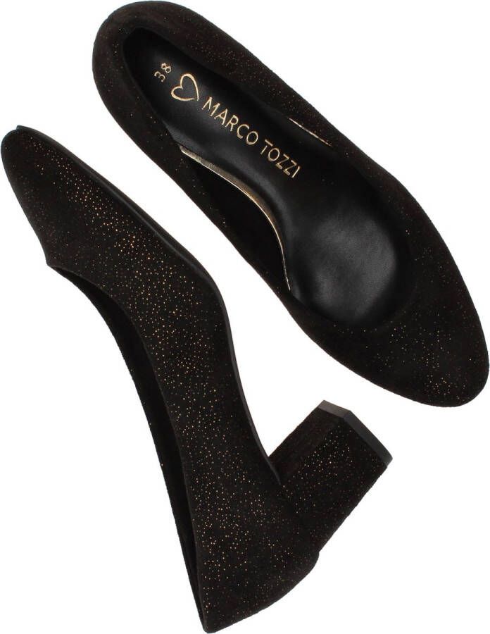 Marco tozzi Zwarte pump met gouden stippen Black