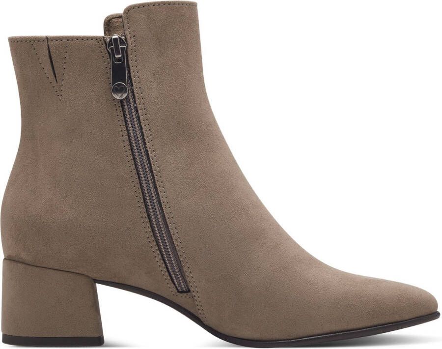 Marco Tozzi Enkellaarsjes taupe Textiel Dames