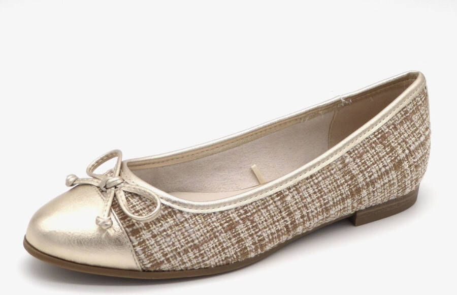Marco Tozzi Instappers beige Textiel Dames