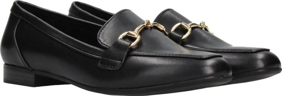 Marco tozzi Zwarte Chic Loafer met Gouden Detail Black Dames