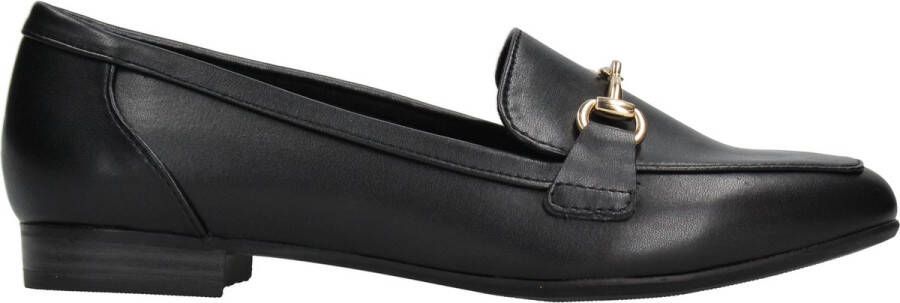 Marco tozzi Zwarte Chic Loafer met Gouden Detail Black Dames