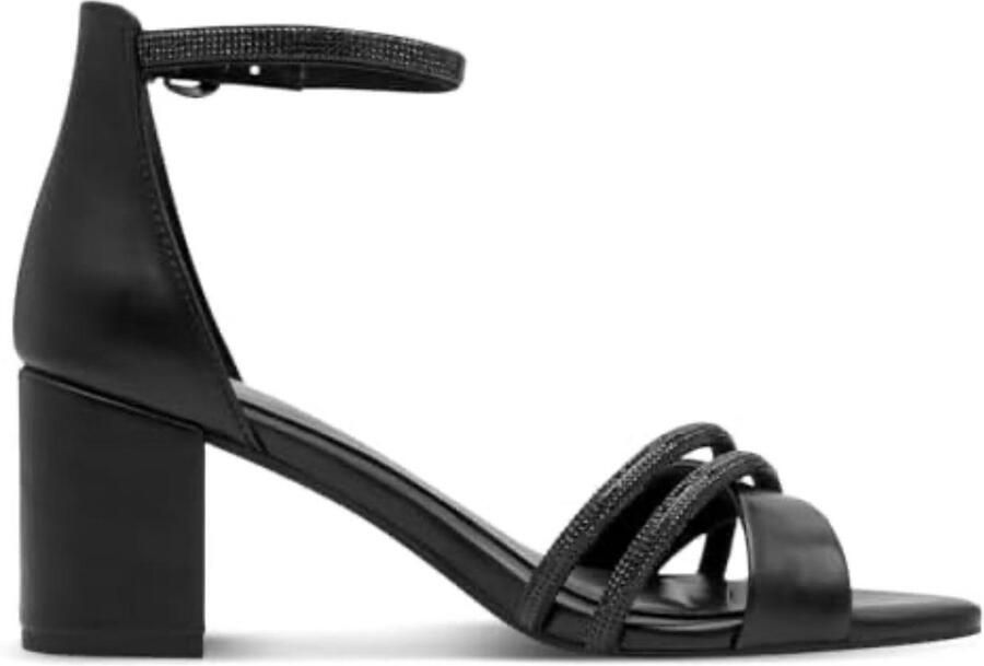 Marco Tozzi 2-28300-45 098 Zwarte Sandalen met hak hielsandaal