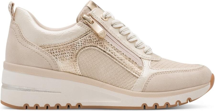 Marco Tozzi art. 2-23767-45 40C beige dames veter rits