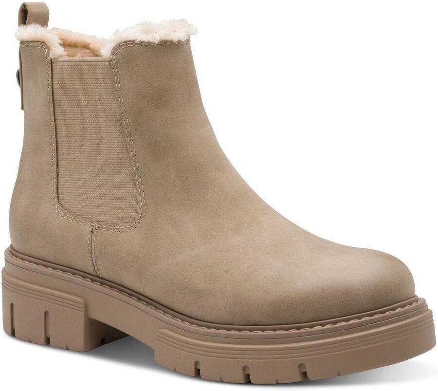 Marco Tozzi Winterlaarsjes blokhak winterlaarzen in vegane verwerking