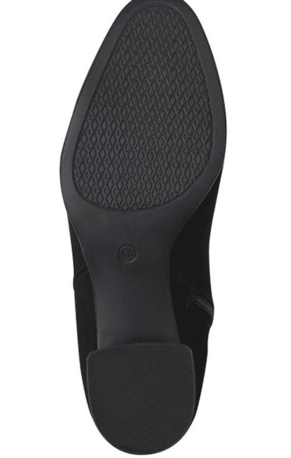 Marco Tozzi Laarsjes blokhak enkellaarsjes zakelijke schoen met elegant sierkoord