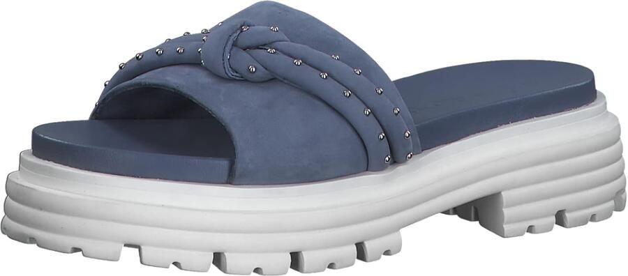 Marco Tozzi Dames Muilen met Blokhak Comfortabel Leer