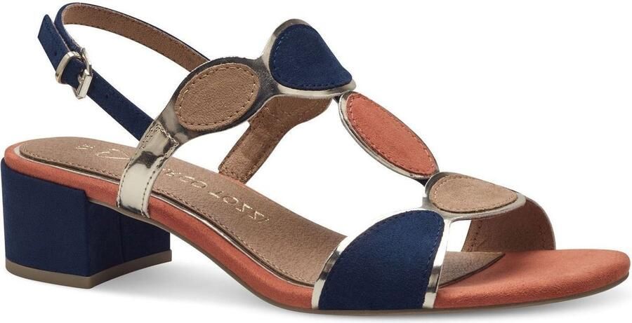 Marco Tozzi Sandaaltjes blokhak zomerschoen bandjessandaal met verstelbare gesp