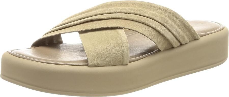 Marco Tozzi Dames Sandalen 2-2-27214-28 Wedge Taupe Leer
