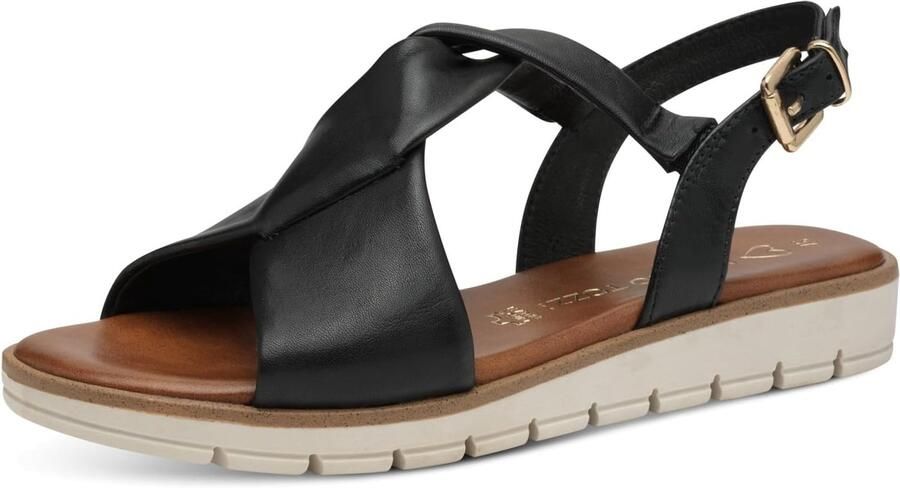 Marco Tozzi Dames Sandalen 2-28603-44 Zwart Leer