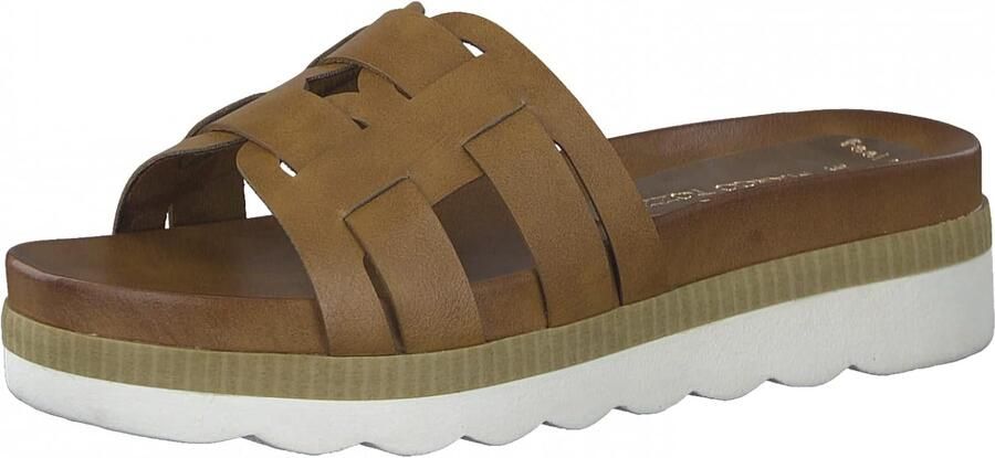 Marco Tozzi Dames Sandalen Cognac Antic Comfort & Stijl