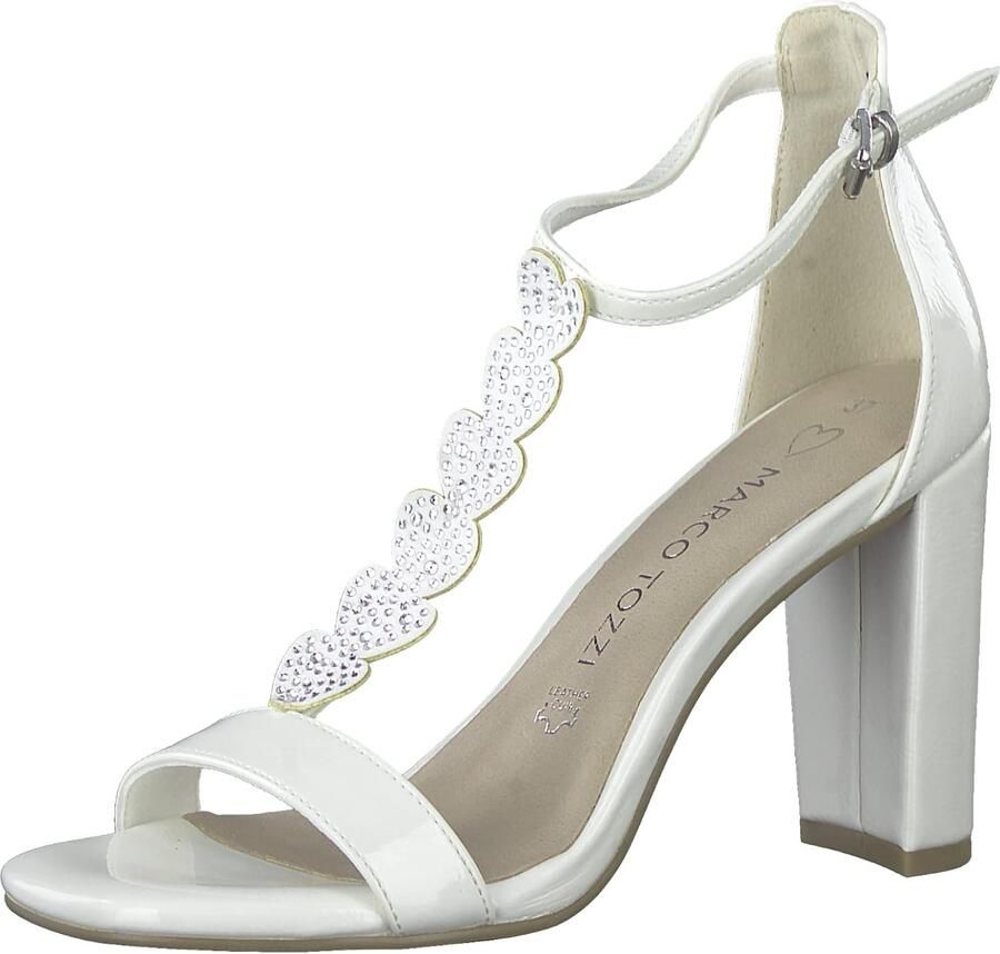 Marco Tozzi Dames Sandalen Ivory Patent
