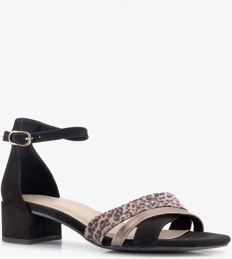 Marco Tozzi dames sandalen met hak zwart panter