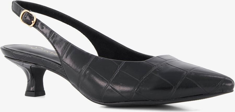 Marco Tozzi dames slingback pumps croco print zwart