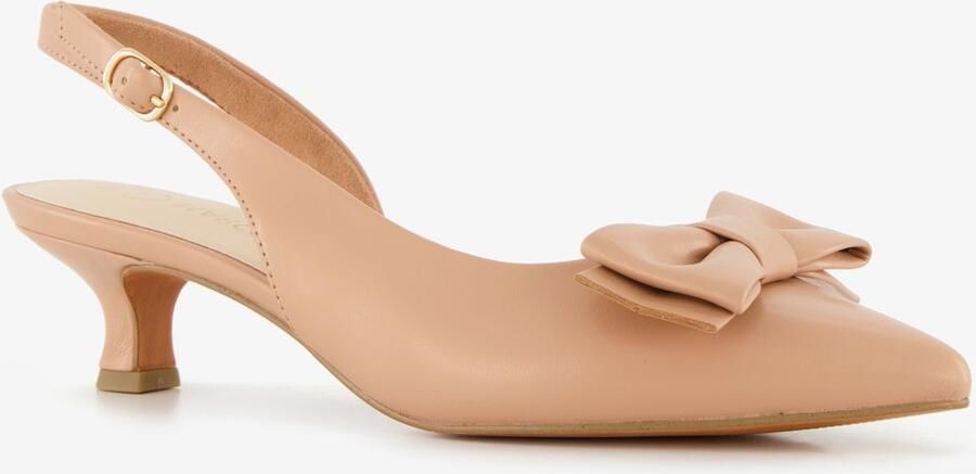 Marco Tozzi dames slingback pumps met strik beige