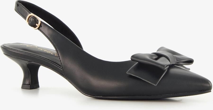 Marco Tozzi dames slingback pumps met strik zwart