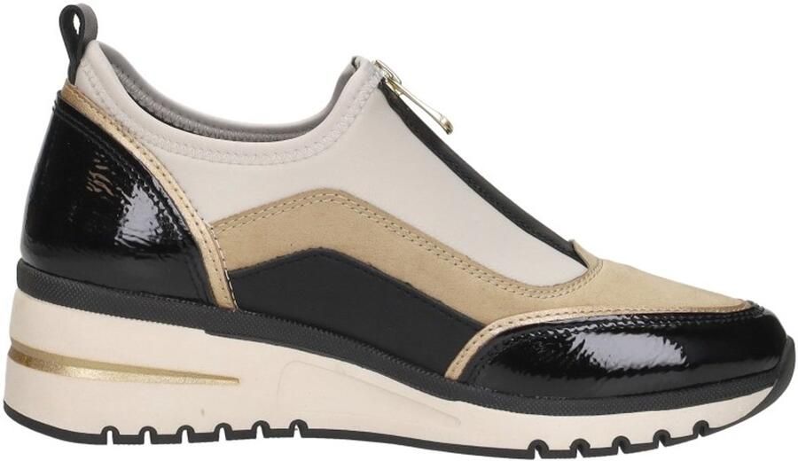 Marco Tozzi Slip-on sneakers sleehak halfhoge schoen vrijetijdsschoen met voorste ritssluiting