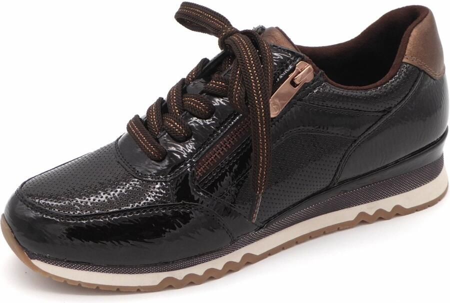 Marco Tozzi Dames Sneaker 23782-38A Mocca Lak