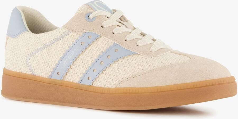 Marco Tozzi dames sneakers beige blauw Uitneembare zool