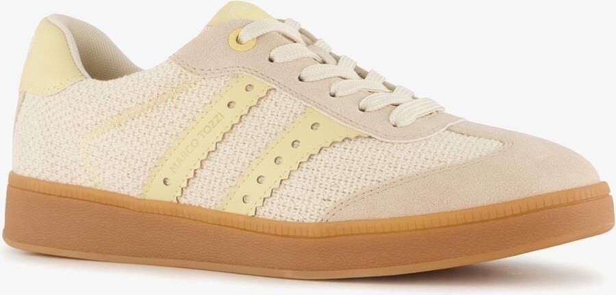 Marco Tozzi dames sneakers beige geel Uitneembare zool